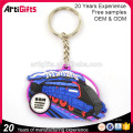 Classic style red plastic rubber keyring keytag